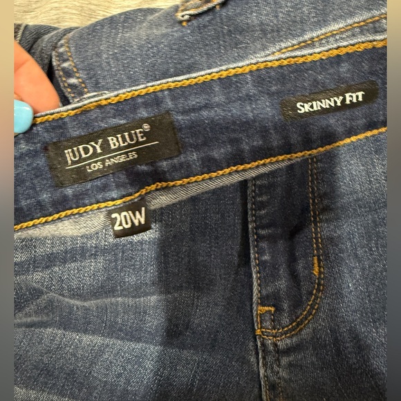 Judy Blue Workin' It Leopard Patch‎ Skinny Jeans, size 20W - Picture 8 of 9